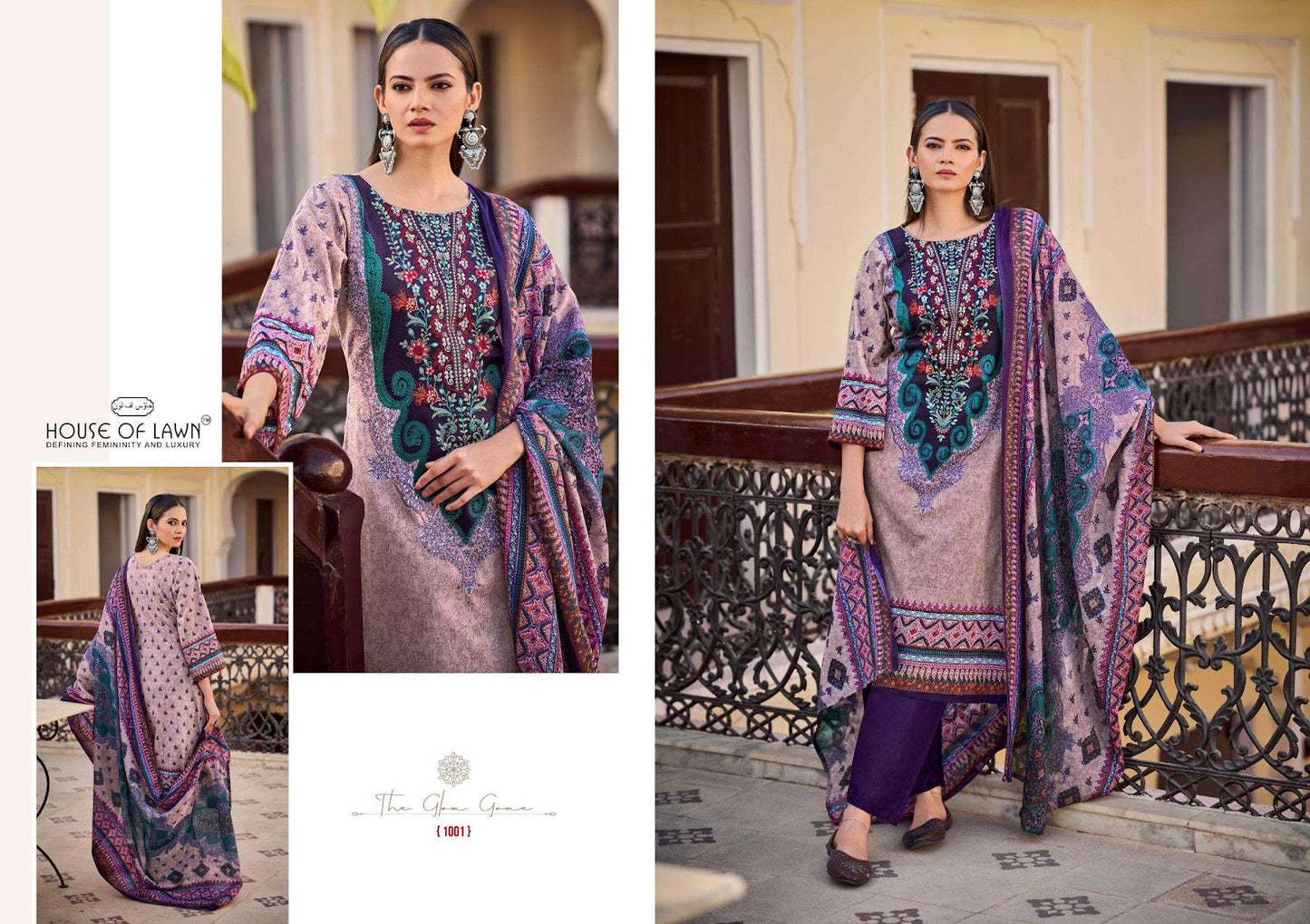 Nayra Vol 7 House Of Lawn Pure Cotton Karachi Salwar Suits Wholesaler Ahmedabad