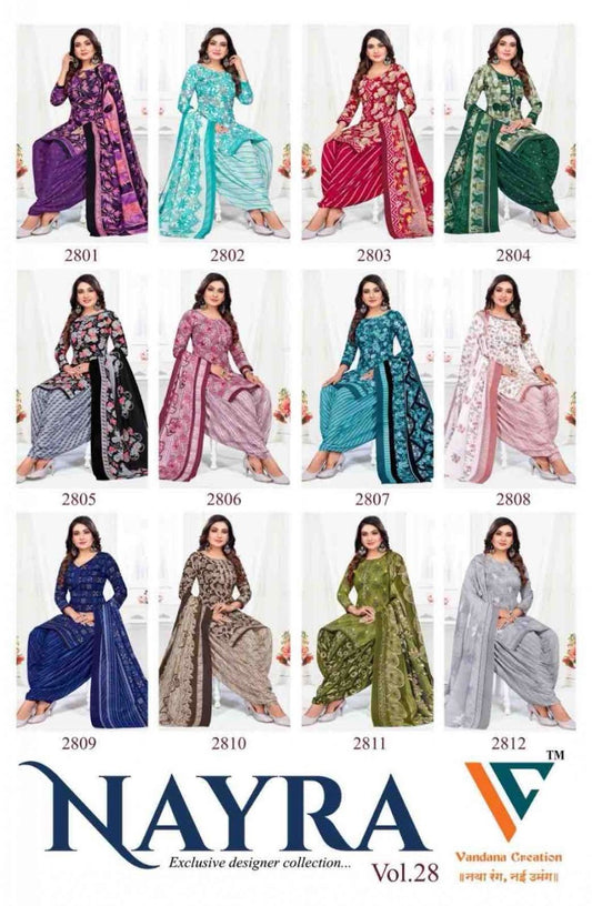 Nayra? Vol 28 Vandana Creation Cotton Dress Material Wholesaler