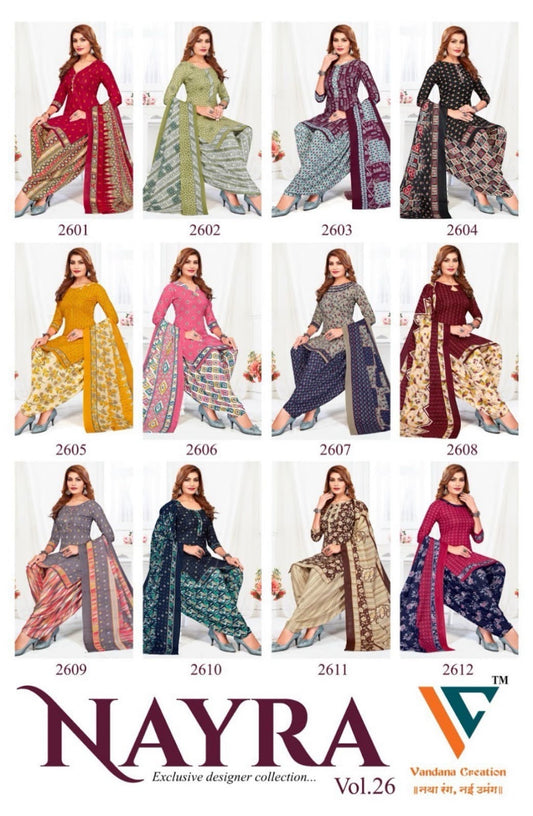 Nayra?? Vol 26 Vandana Creation Cotton Dress Material Wholesale