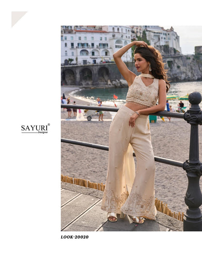 Naysa Sayuri Chinnon Silk Indo Western Pair Exporter Gujarat