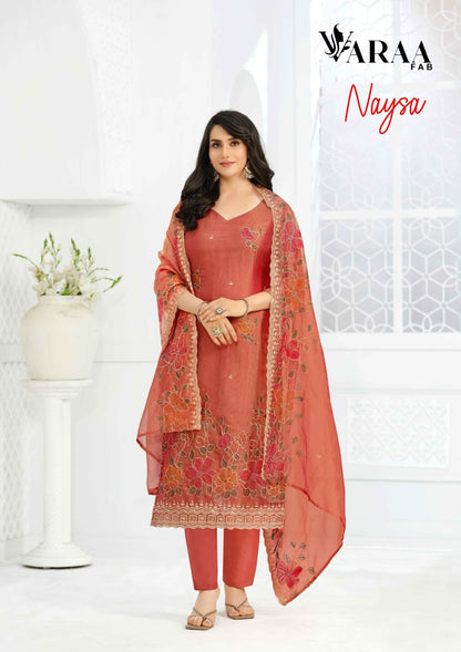 Naysa Varaa Fab Silk Crush Pant Style Suits Manufacturer India