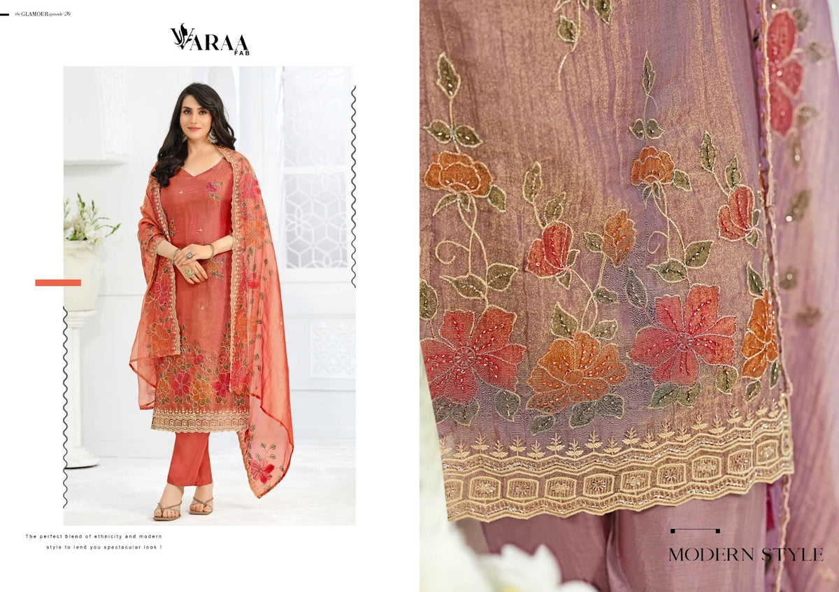 Naysa Varaa Fab Silk Crush Pant Style Suits Manufacturer India