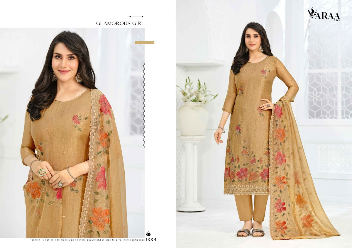 Naysa Varaa Fab Silk Crush Pant Style Suits Manufacturer India