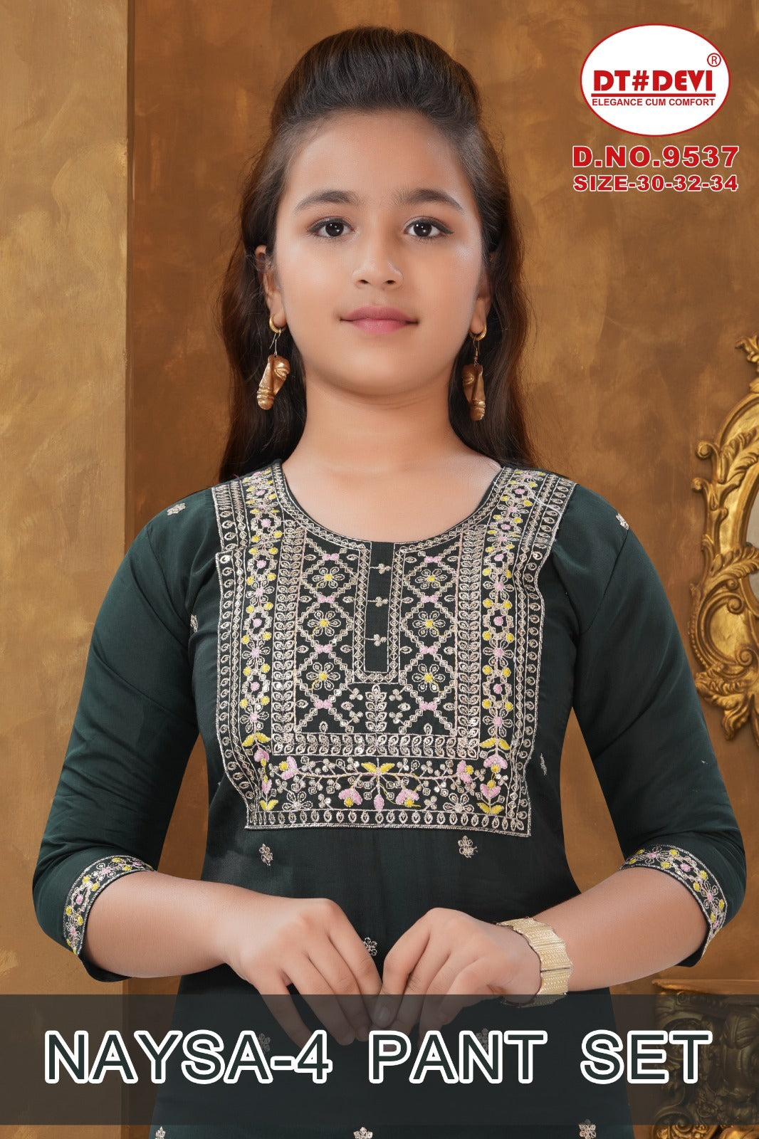 Naysa Vol 4 9537 Dt Devi Roman Silk Girls Readymade Pant Suits Manufacturer