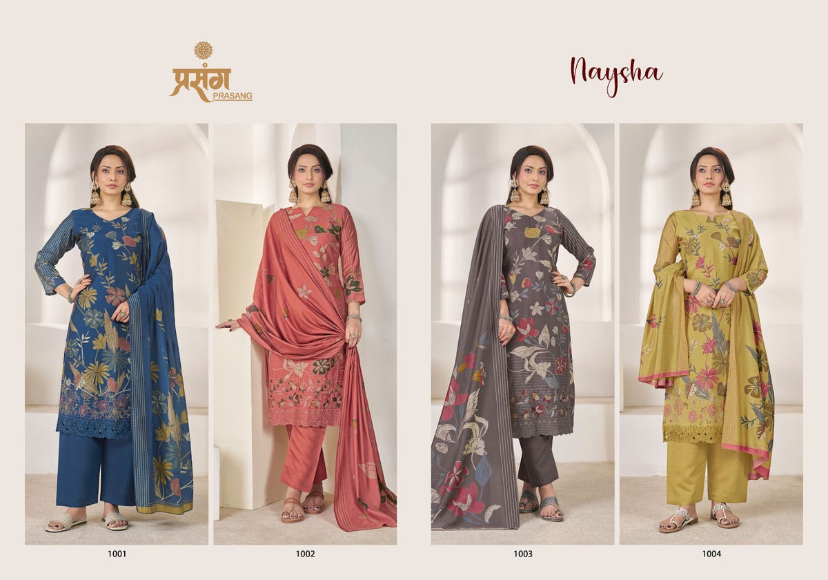 Naysha Ras Prasang Muslin Pant Style Suits Manufacturer