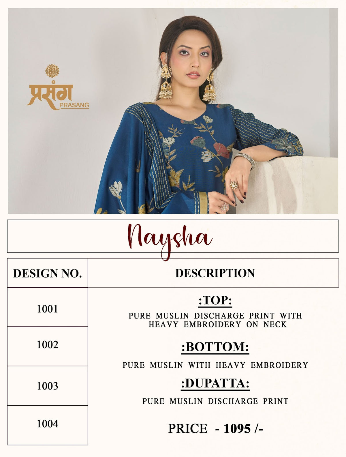 Naysha Ras Prasang Muslin Pant Style Suits Manufacturer