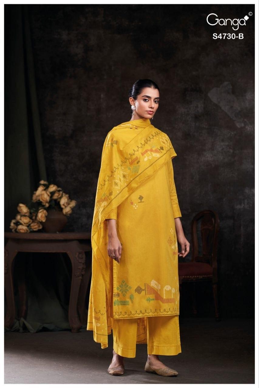Nayvya S4730 Ganga Cotton Plazzo Style Suits Wholesale Rate