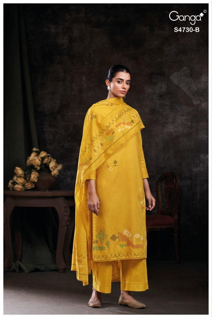 Nayvya S4730 Ganga Cotton Plazzo Style Suits Wholesale Rate