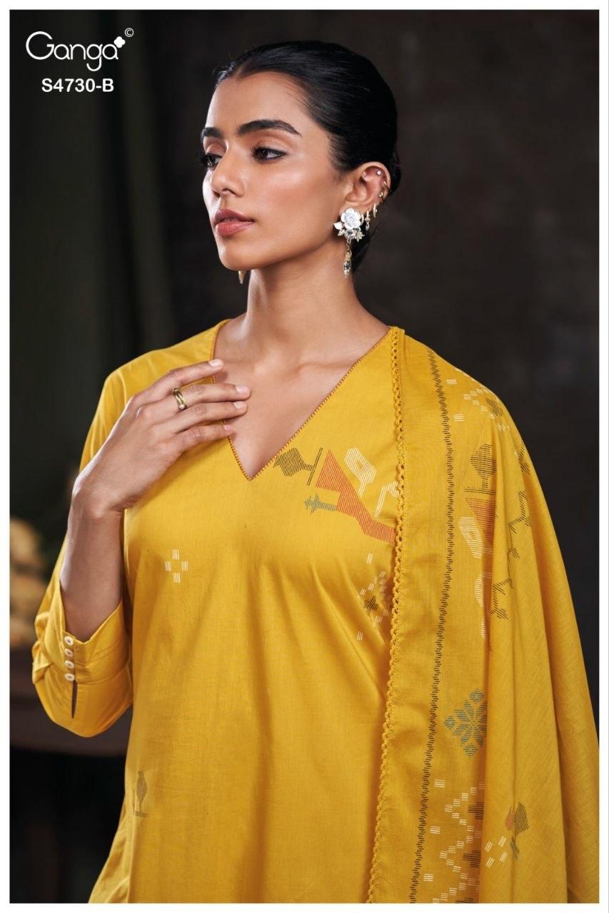 Nayvya S4730 Ganga Cotton Plazzo Style Suits Wholesale Rate