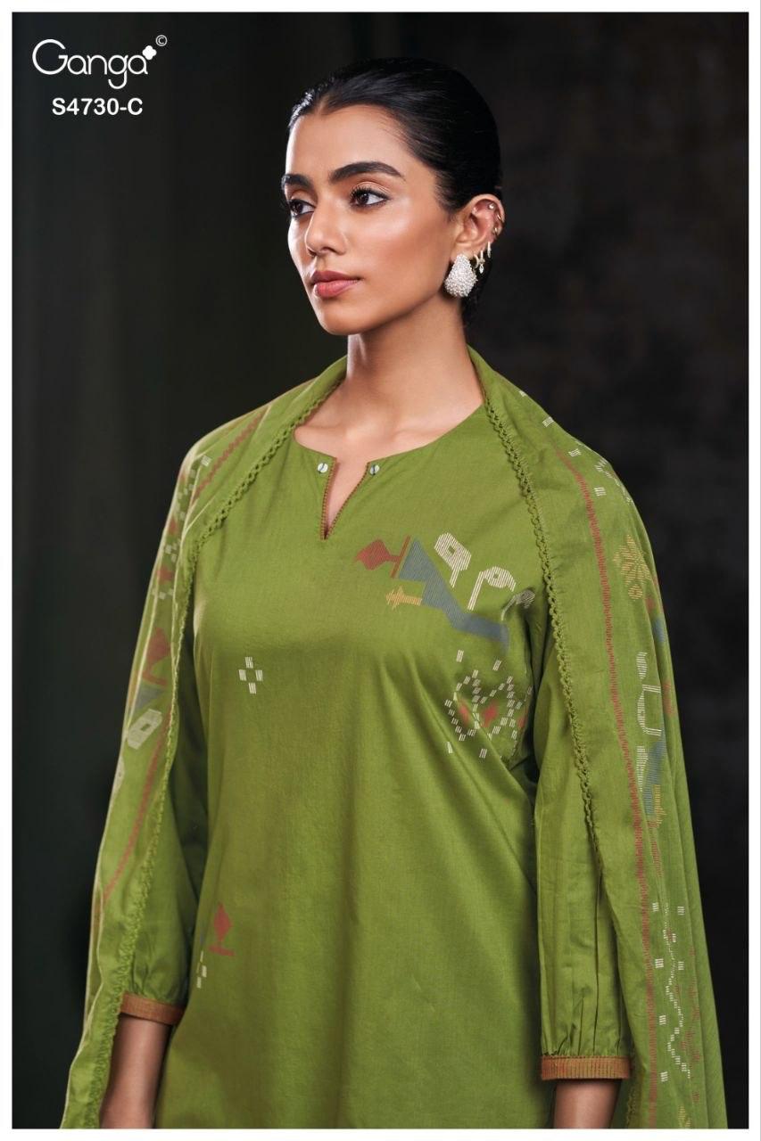 Nayvya S4730 Ganga Cotton Plazzo Style Suits Wholesale Rate