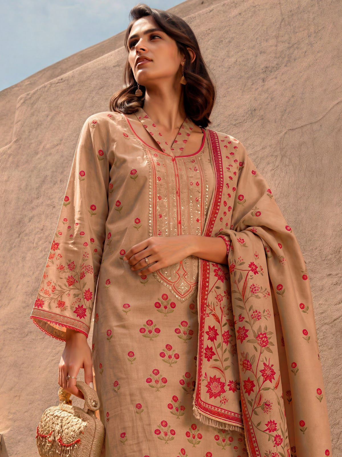 Nazaara Varshaa Viscose Pant Style Suits Supplier Gujarat