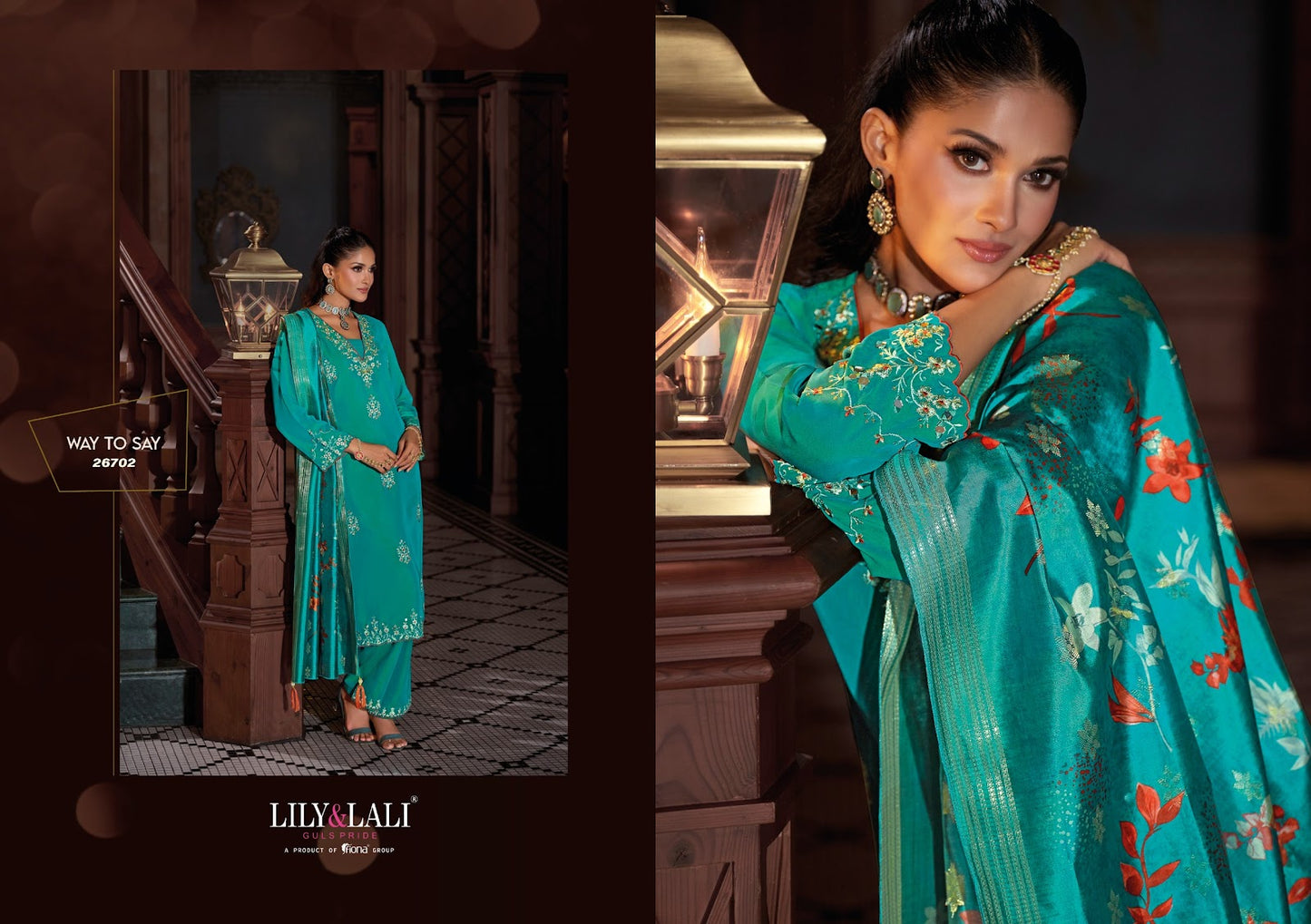 Nazaare Lily Lali Viscose Silk Readymade Pant Style Suits Exporter