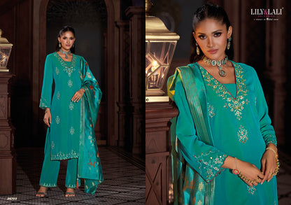 Nazaare Lily Lali Viscose Silk Readymade Pant Style Suits Exporter