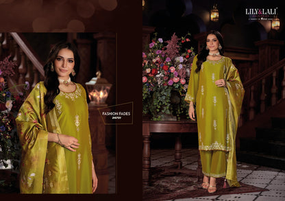 Nazaare Lily Lali Viscose Silk Readymade Pant Style Suits Exporter