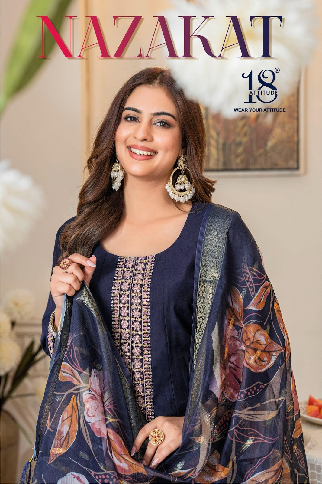 Nazakat 18 Attitude Muslin Readymade Anarkali Suits Wholesale
