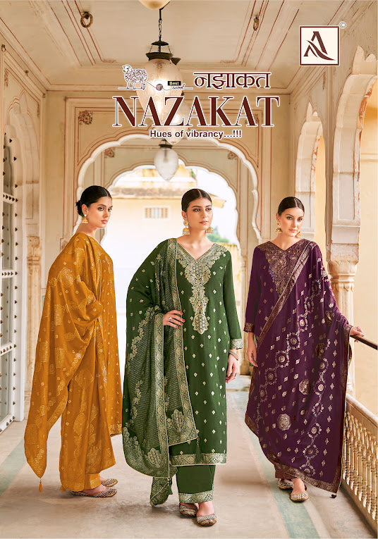 Nazakat Alok Woolen Pashmina Suits Wholesale Price