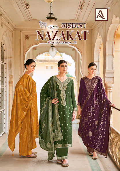 Nazakat Alok Woolen Pashmina Suits Wholesale Price