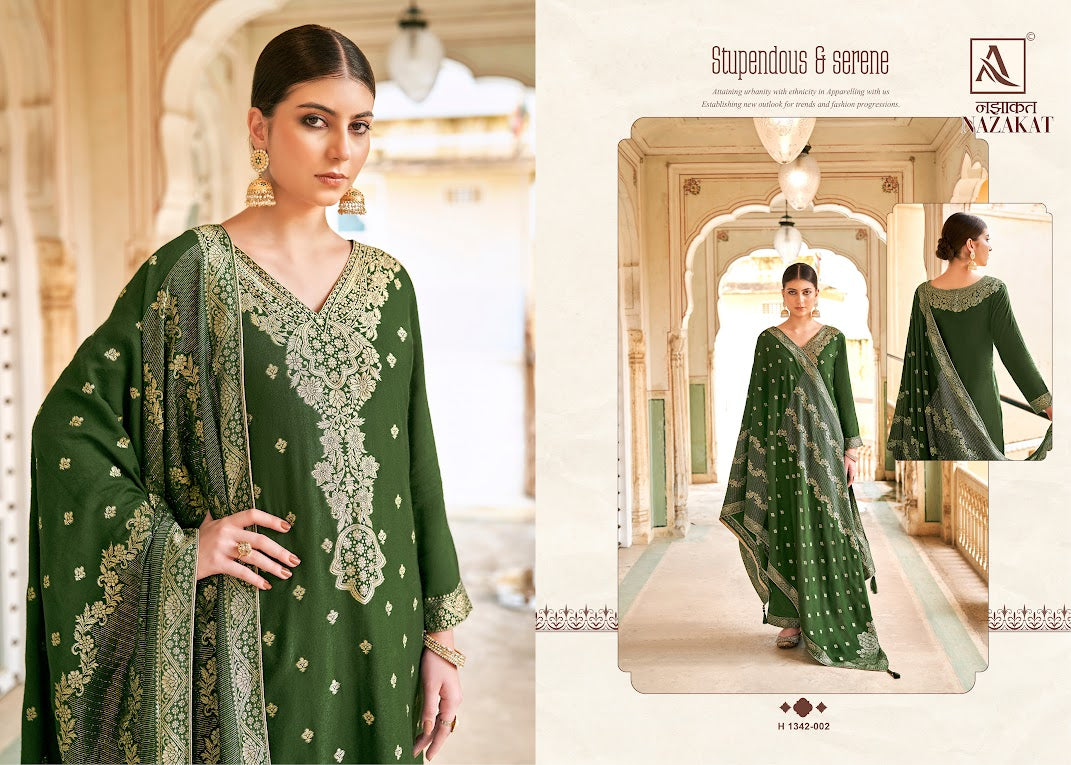 Nazakat Alok Woolen Pashmina Suits Wholesale Price
