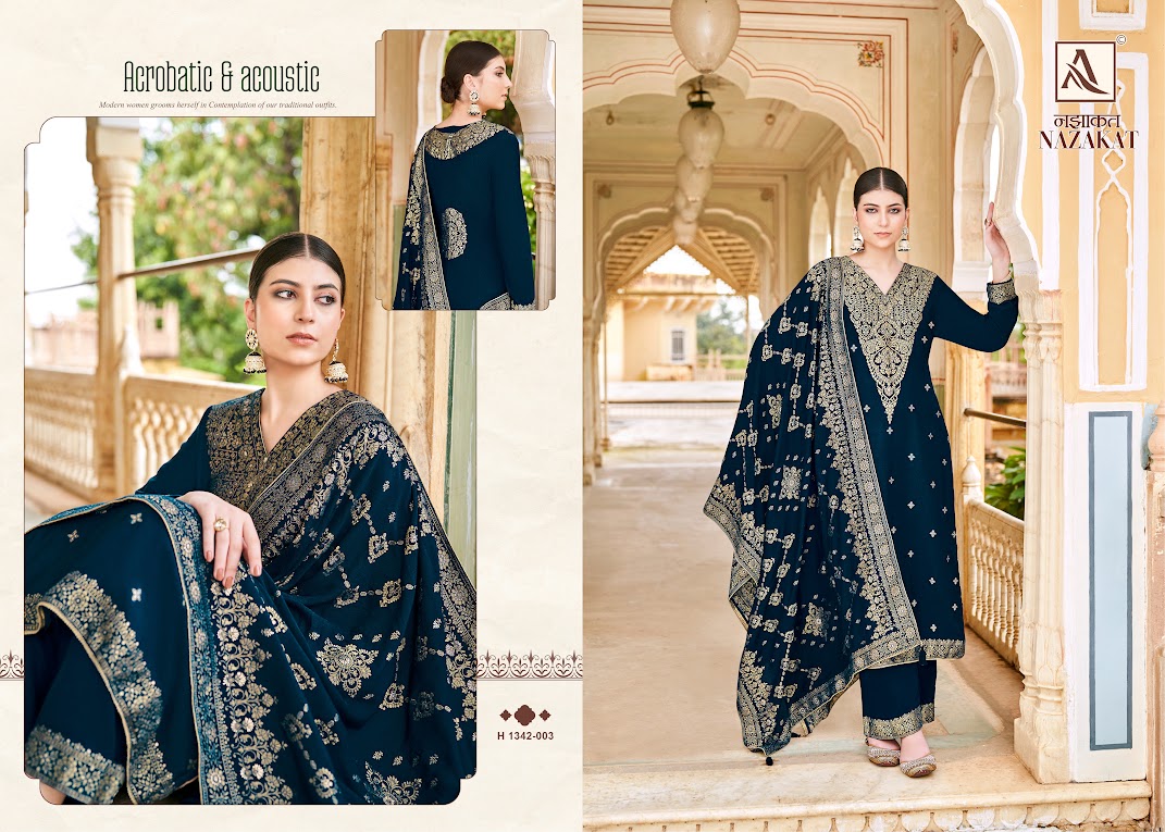 Nazakat Alok Woolen Pashmina Suits Wholesale Price