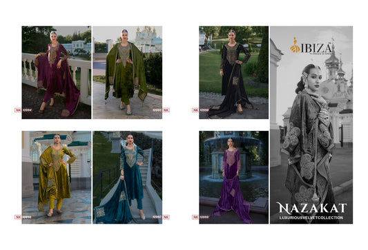 Nazakat Ibiza Viscose Velvet Suits Wholesaler Ahmedabad