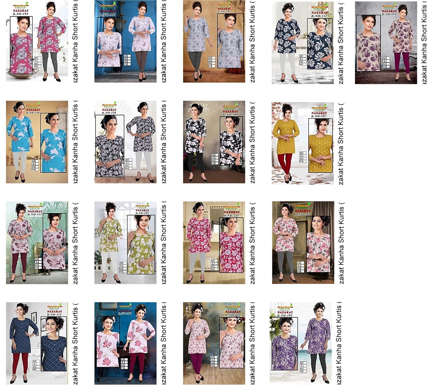 Nazakat Kanha Reyon Short Kurtis Exporter