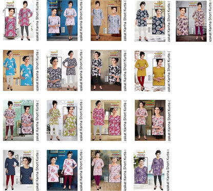 Nazakat Kanha Reyon Short Kurtis Exporter