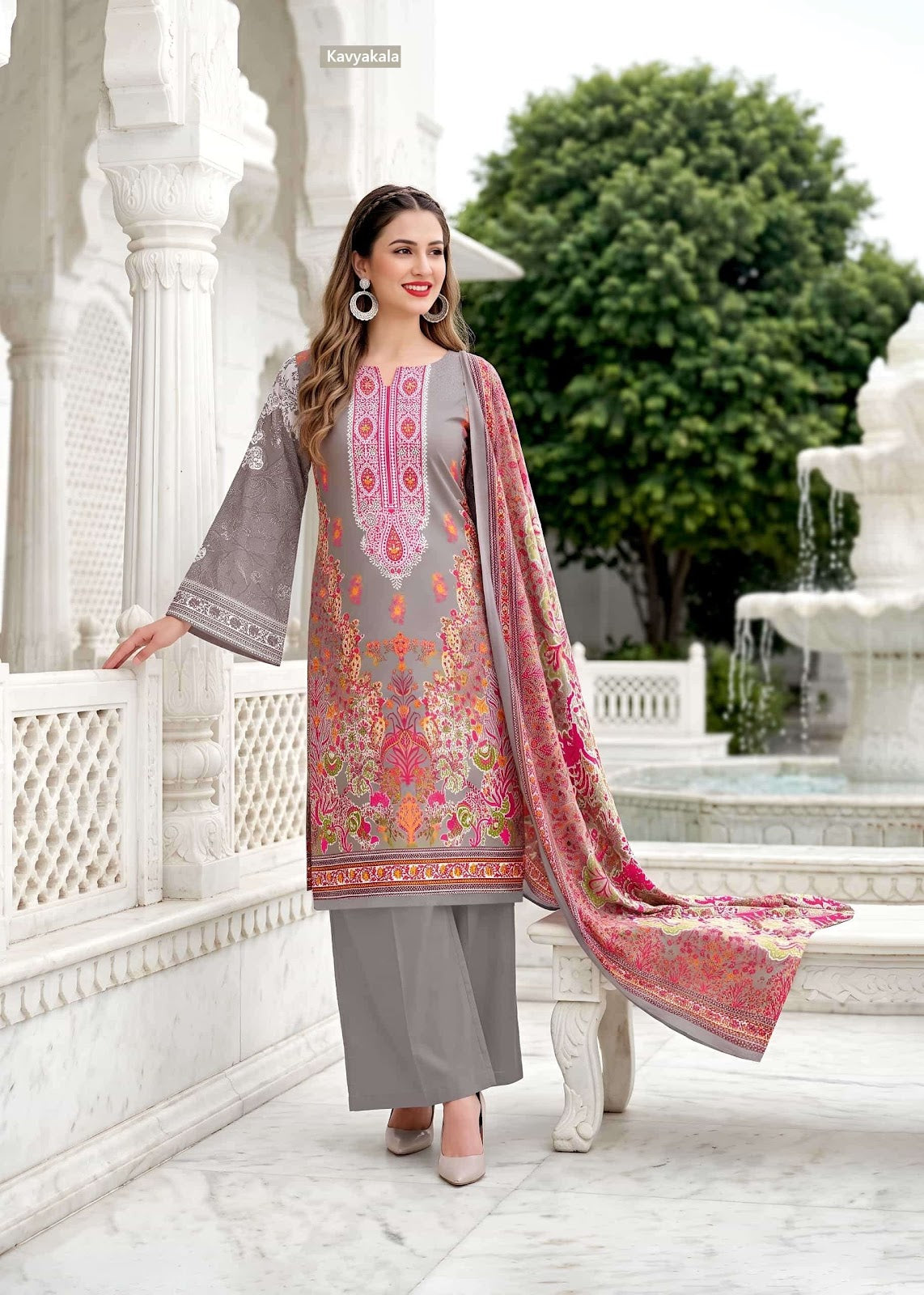 Nazakat Kavyakala Cotton Karachi Salwar Suits Wholesaler Ahmedabad