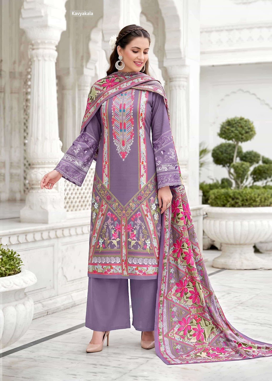Nazakat Kavyakala Cotton Karachi Salwar Suits Wholesaler Ahmedabad