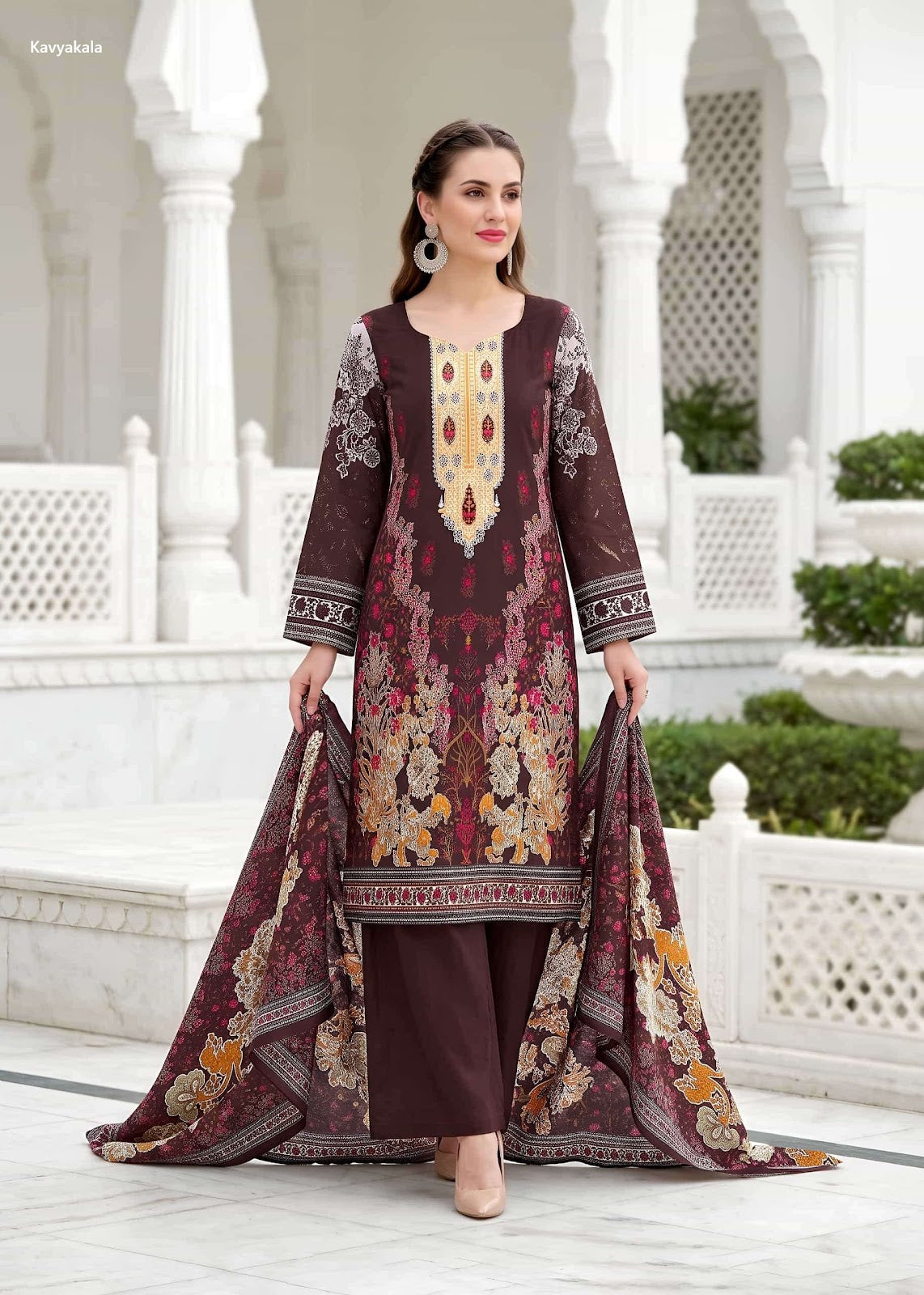 Nazakat Kavyakala Cotton Karachi Salwar Suits Wholesaler Ahmedabad