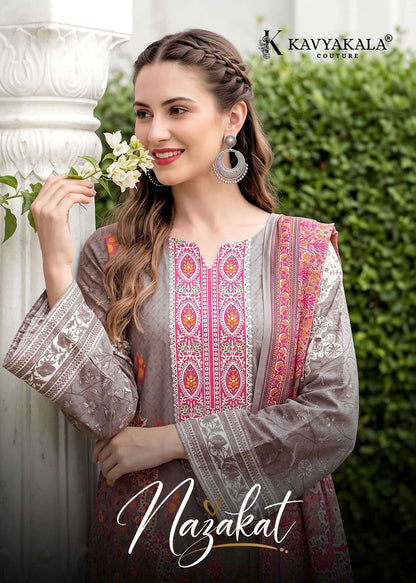 Nazakat Kavyakala Cotton Karachi Salwar Suits Wholesaler Ahmedabad