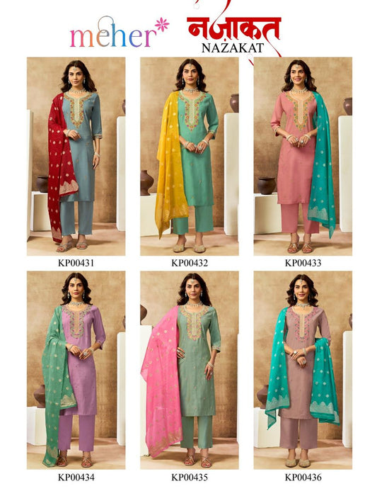 Nazakat Meher Vertican Readymade Pant Style Suits Wholesale Price