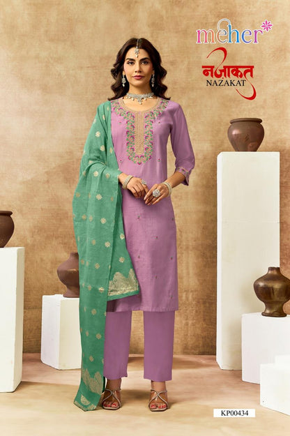 Nazakat Meher Vertican Readymade Pant Style Suits Wholesale Price