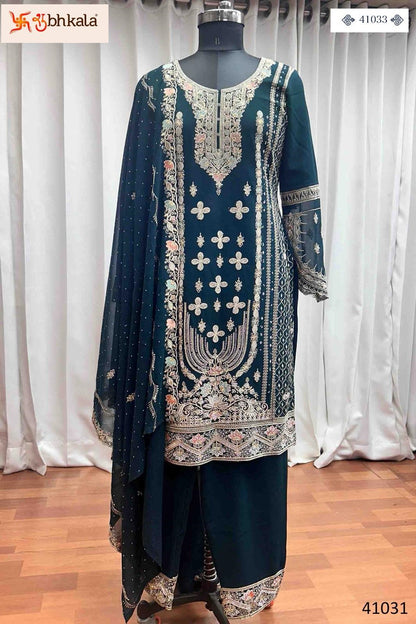 Nazakat Shubhkala Georgette Readymade Suits Wholesaler Gujarat