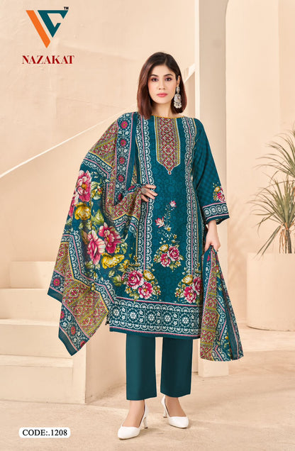 Nazakat Vol 12 Vandana Creation Cotton Karachi Salwar Suits Supplier Ahmedabad