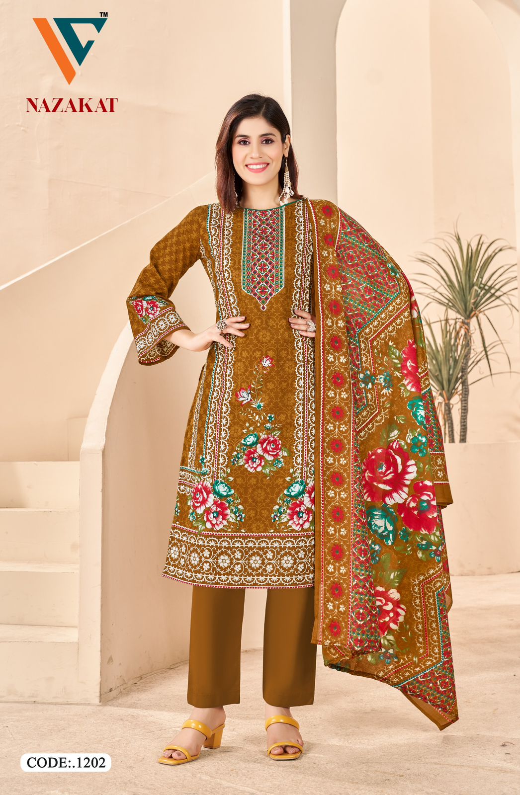 Nazakat Vol 12 Vandana Creation Cotton Karachi Salwar Suits Supplier Ahmedabad
