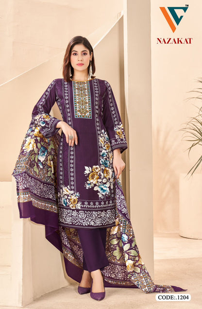 Nazakat Vol 12 Vandana Creation Cotton Karachi Salwar Suits Supplier Ahmedabad