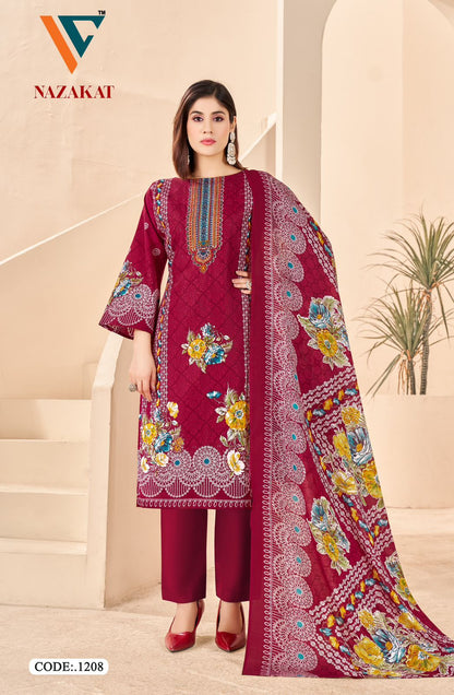 Nazakat Vol 12 Vandana Creation Cotton Karachi Salwar Suits Supplier Ahmedabad