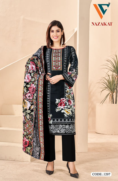 Nazakat Vol 12 Vandana Creation Cotton Karachi Salwar Suits Supplier Ahmedabad