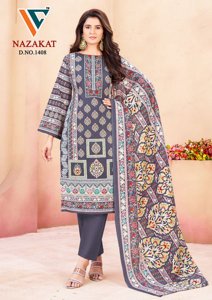 Nazakat Vol 14 Vandana Creation Soft Cotton Karachi Salwar Suits Manufacturer Ahmedabad