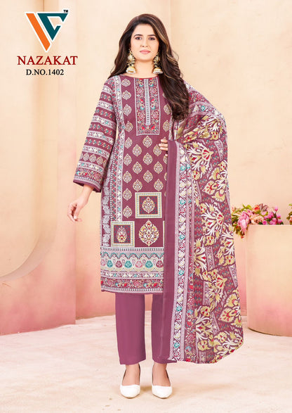Nazakat Vol 14 Vandana Creation Soft Cotton Karachi Salwar Suits Manufacturer Ahmedabad
