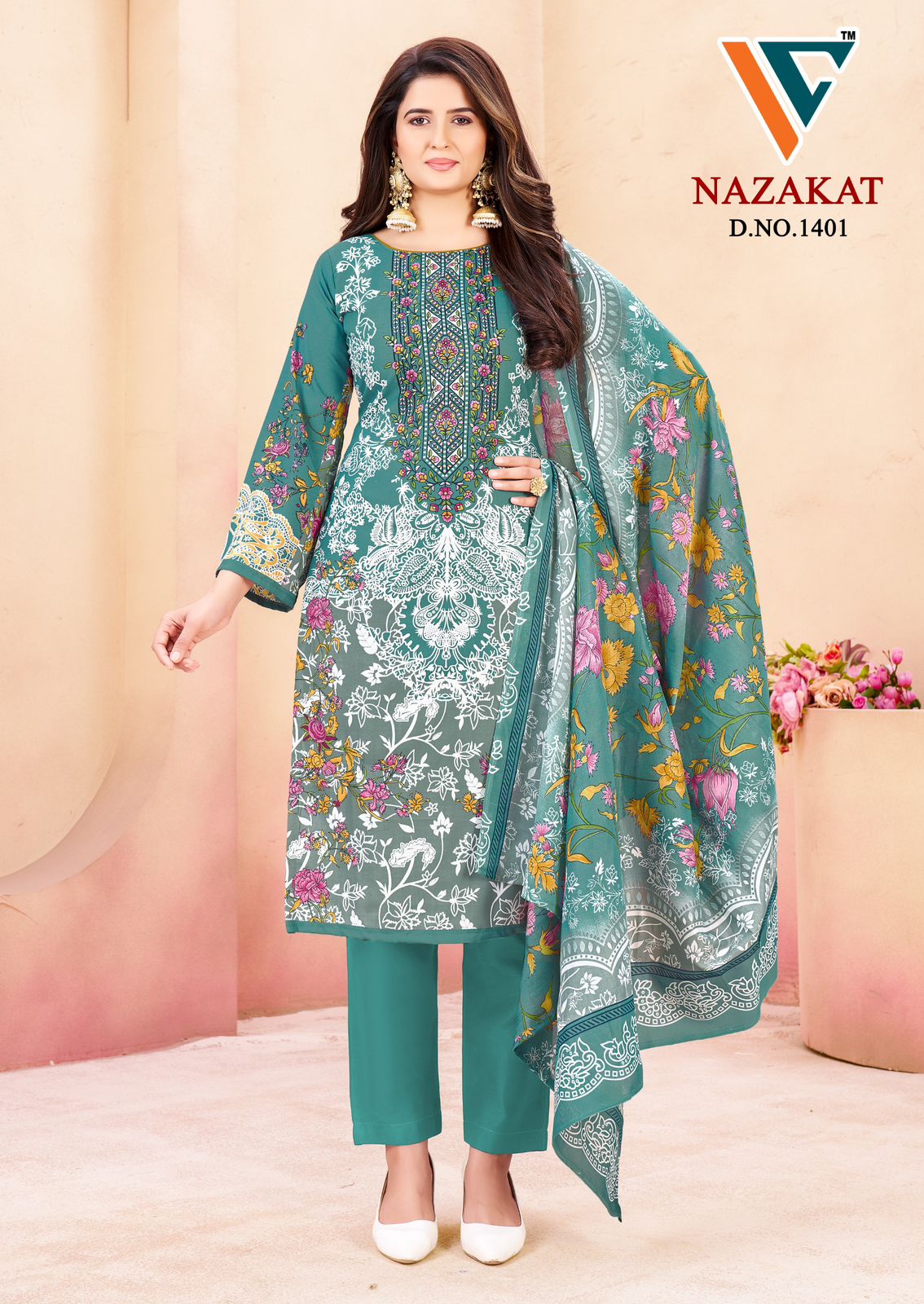 Nazakat Vol 14 Vandana Creation Soft Cotton Karachi Salwar Suits Manufacturer Ahmedabad