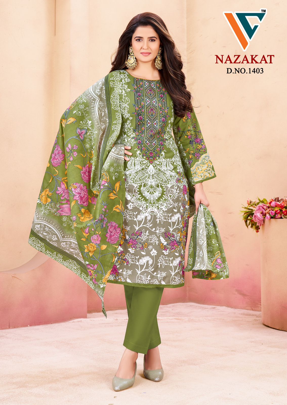 Nazakat Vol 14 Vandana Creation Soft Cotton Karachi Salwar Suits Manufacturer Ahmedabad