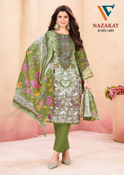 Nazakat Vol 14 Vandana Creation Soft Cotton Karachi Salwar Suits Manufacturer Ahmedabad