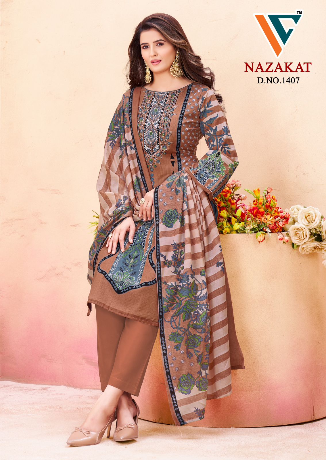 Nazakat Vol 14 Vandana Creation Soft Cotton Karachi Salwar Suits Manufacturer Ahmedabad