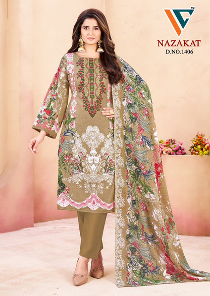 Nazakat Vol 14 Vandana Creation Soft Cotton Karachi Salwar Suits Manufacturer Ahmedabad
