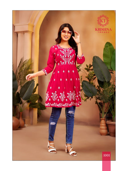 Nazakat Vol 1 Kt Rayon Slub Short Kurtis Supplier India