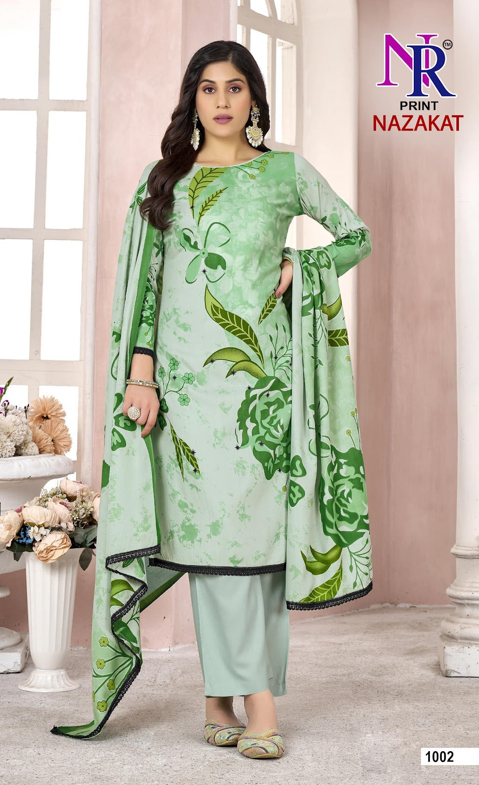 Nazakat Vol 1 Nr Print Rayon Pant Style Suits Wholesale Price
