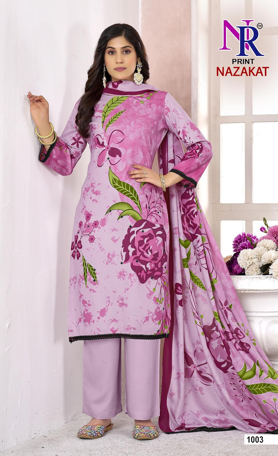 Nazakat Vol 1 Nr Print Rayon Pant Style Suits Wholesale Price