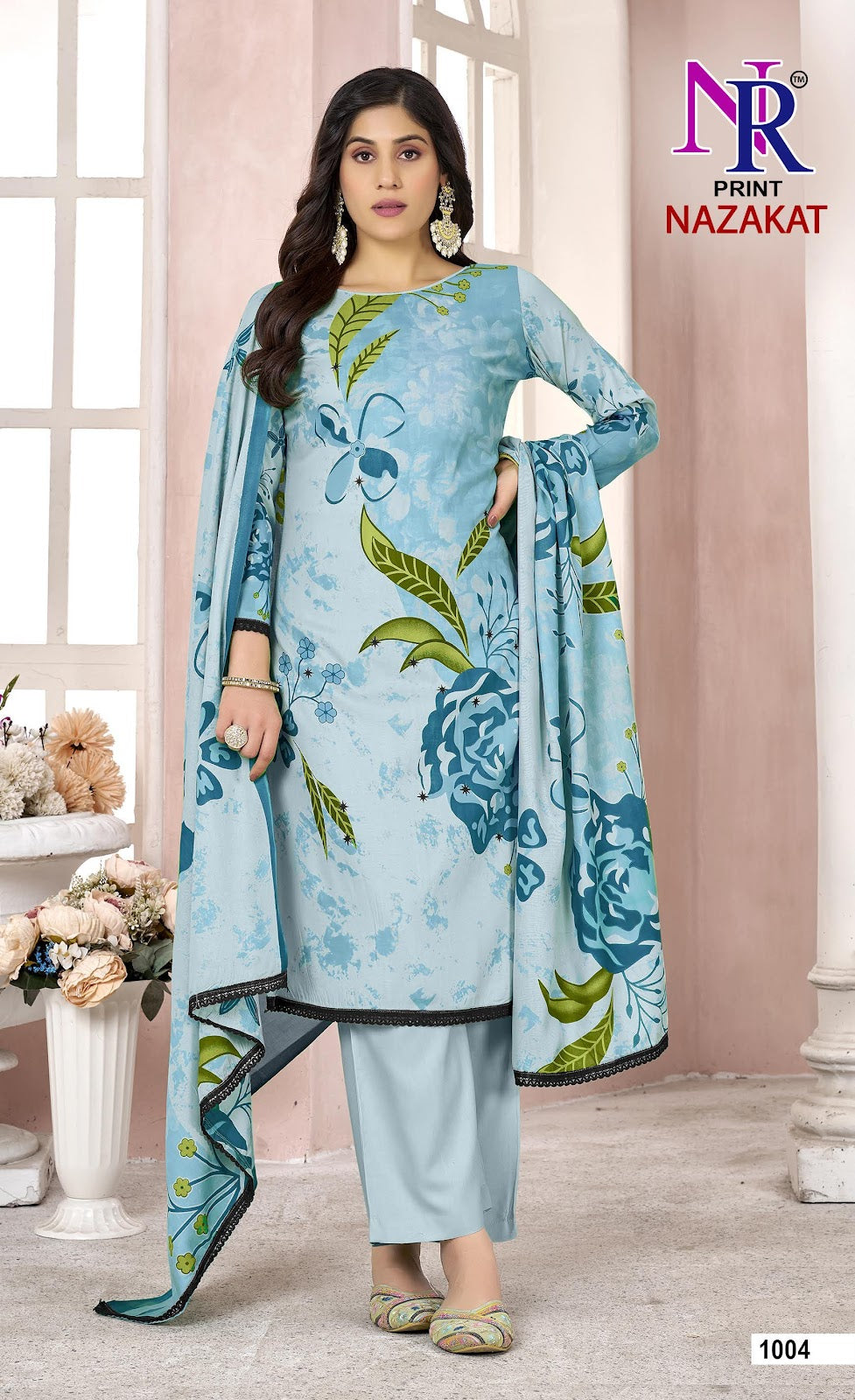 Nazakat Vol 1 Nr Print Rayon Pant Style Suits Wholesale Price
