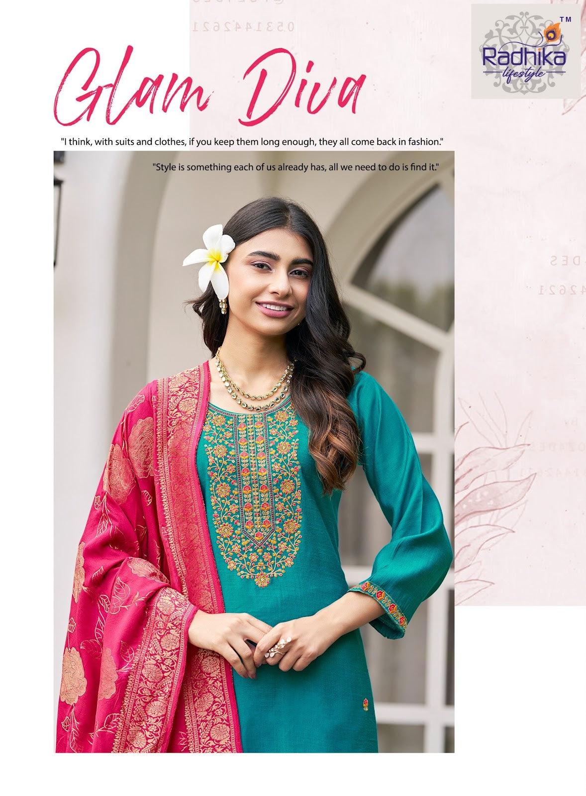 Nazakat Vol 1 Radhika Lifestyle Vertican Readymade Pant Style Suits Manufacturer Ahmedabad